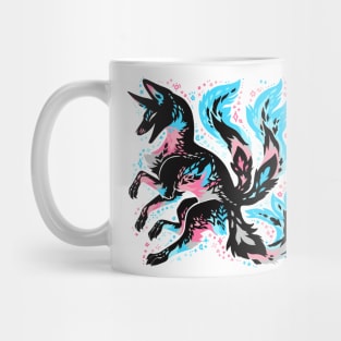 Trans Flag Fox Art Mug